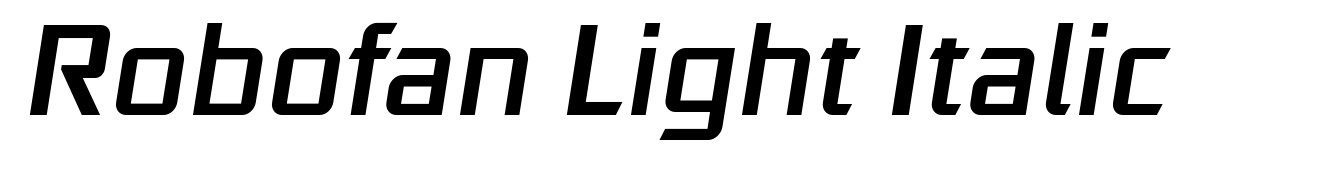 Robofan Light Italic